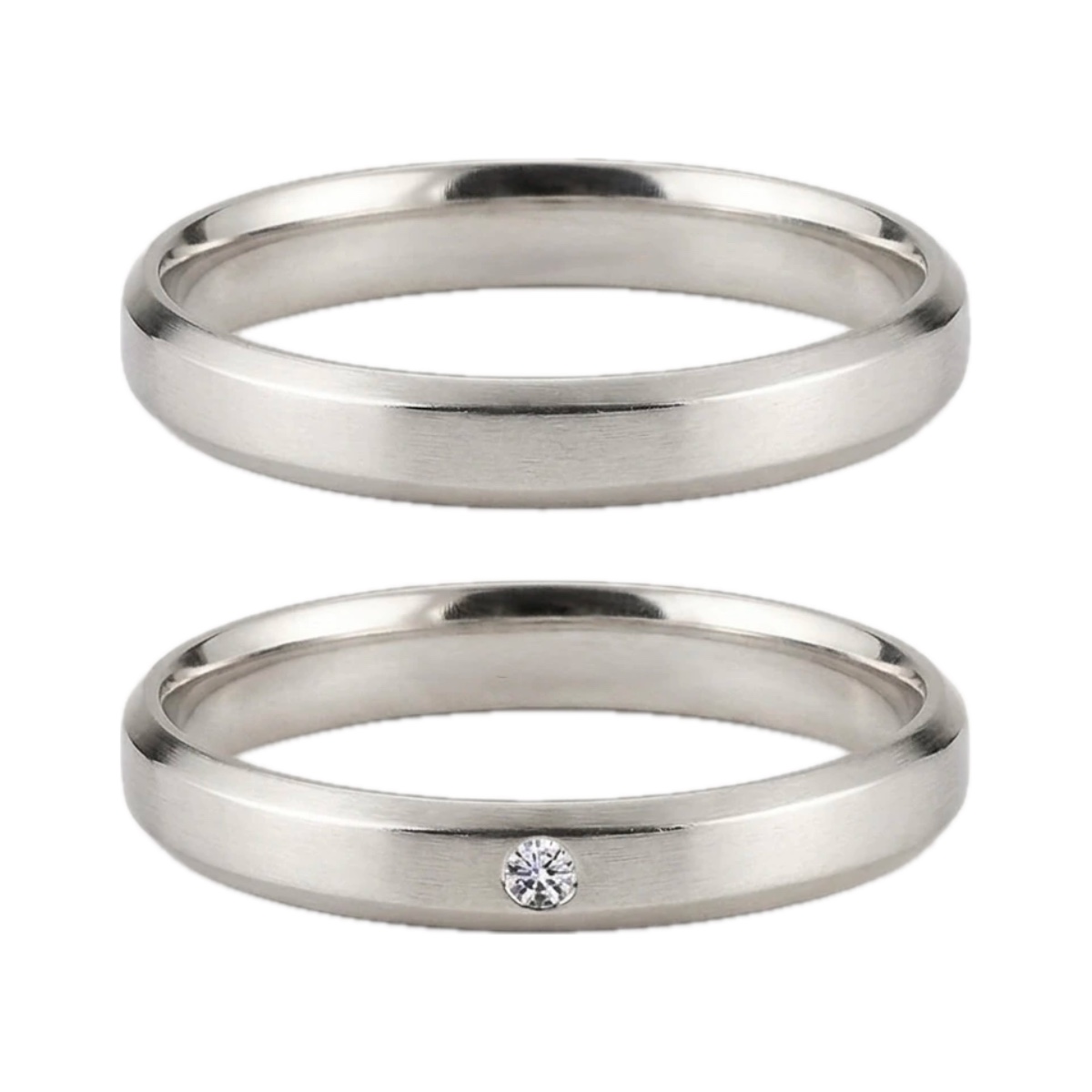 Par de Alianças Classica com pedrinha - 3MM