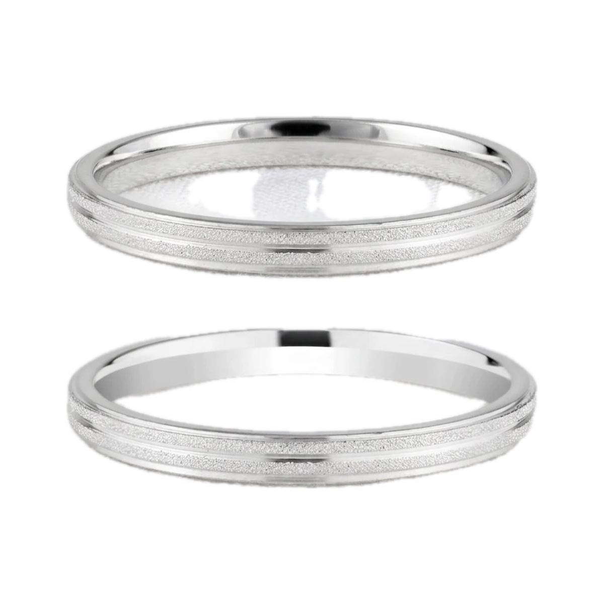 Par de Alianças Diamantada - 2MM